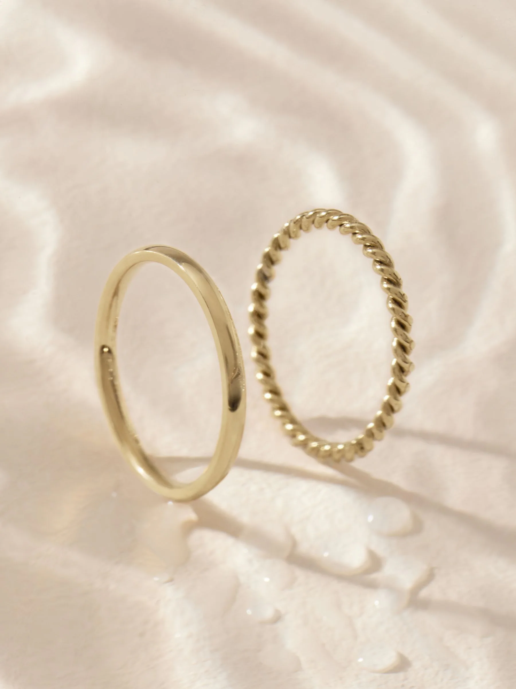 Goudkleurig - Stainless Steel Delicate Ring Pack