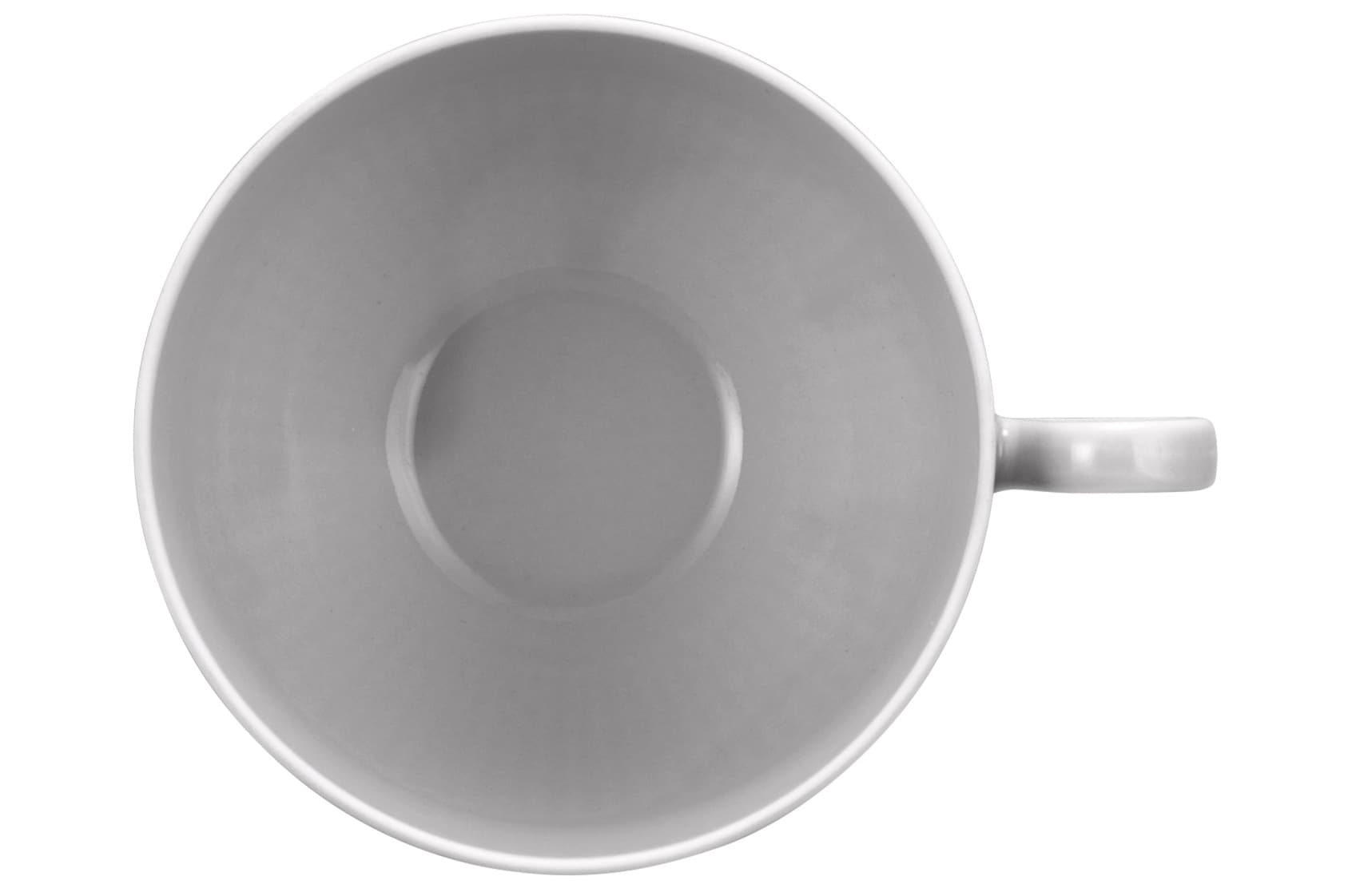 Seltmann Weiden Milchkaffeetasse AMINA 6er Set Porzellan silbergrau