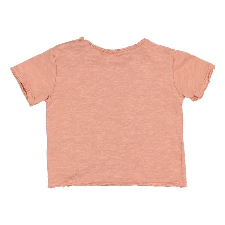 Búho T-shirt Zèbre Coton Flammé | Rose