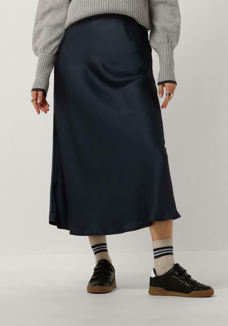 NEO NOIR donkerblauwe neo noir midirok bovary skirt