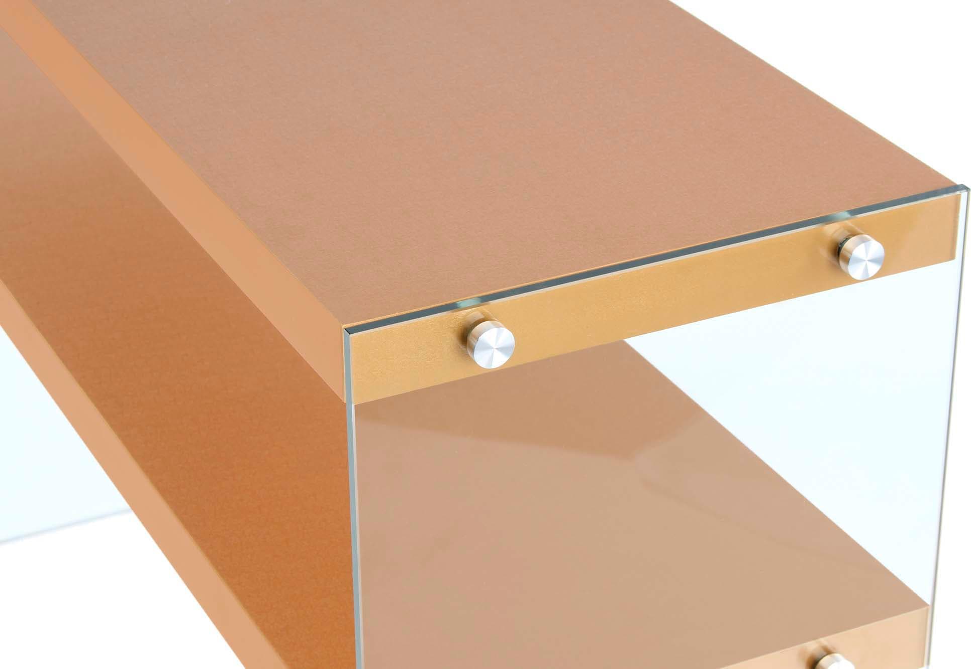 Kayoom Konsolentisch »Elementary, eckige Form, viel Ablagefläche« 1 Stk. tlg. Ablageflächen, gehärtetes Glas, pflegeleicht, unifarbenes Design