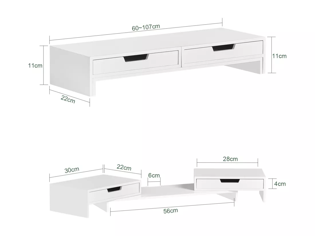 Support de Moniteur Écran Ergonomique Support pour Écran d'ordinateur Universal, BBF04-W