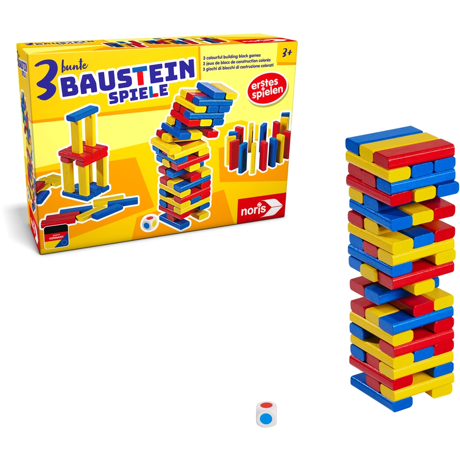 Noris 3 bunte Bausteinspiele