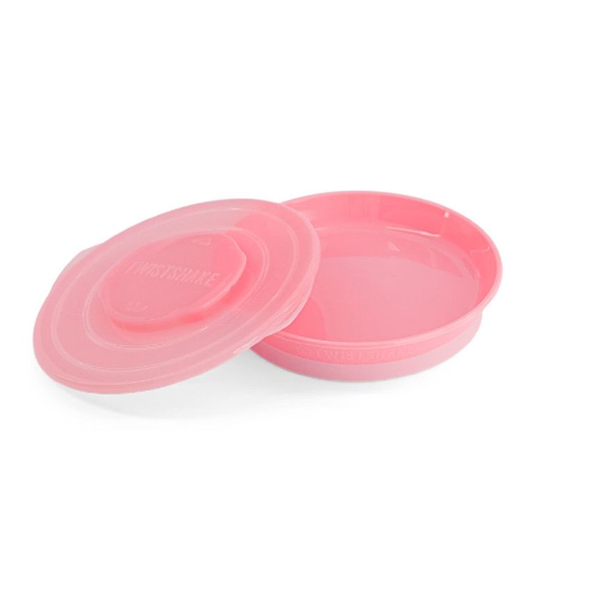 Assiette 6+ mois - Rose Pastel - Ecru