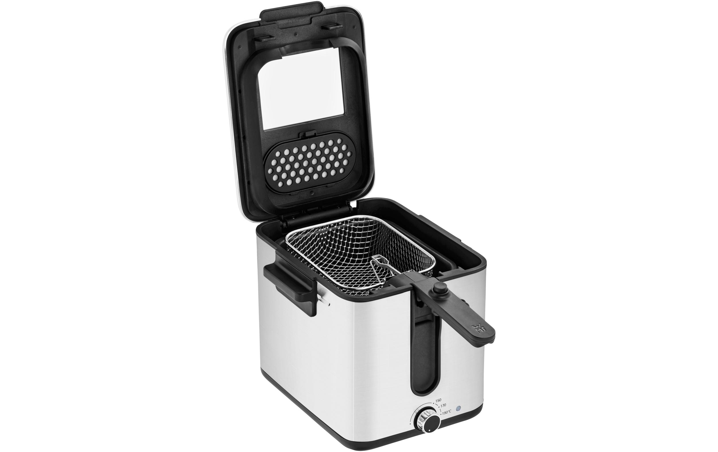 Fritteuse Küchenminis Fryer & Dicer Schwarz/Silber<br>Fritteuse mit Kartoffel Schneider