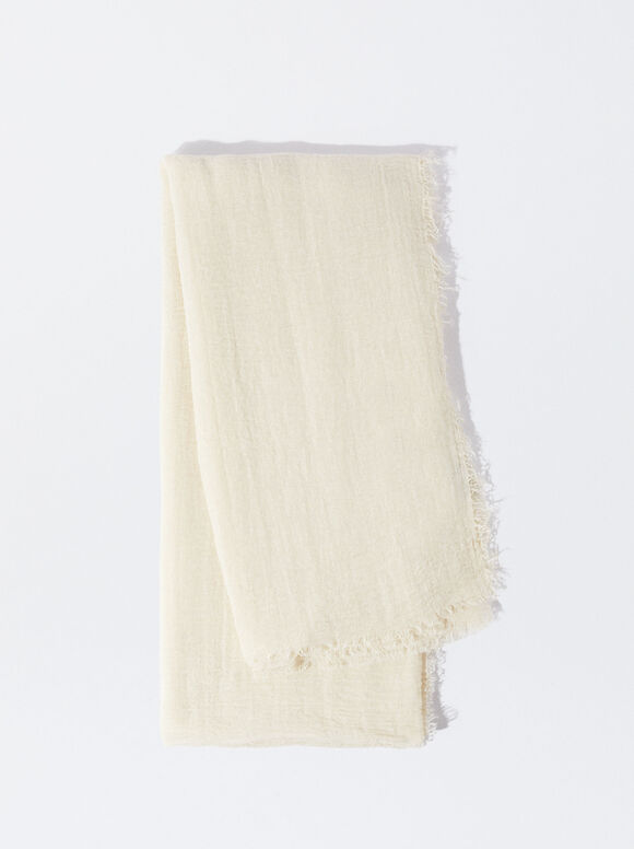 Pashmina enrugada - Crua