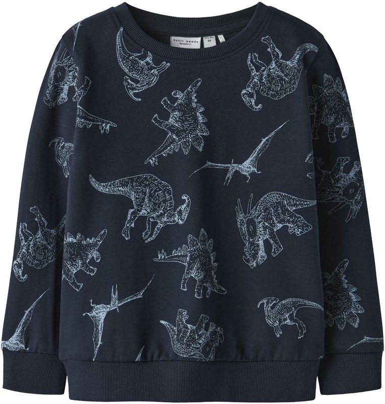 Sweatshirt - Herhaalprint - Ronde Hals - Lange Mouwen - Regular Fit