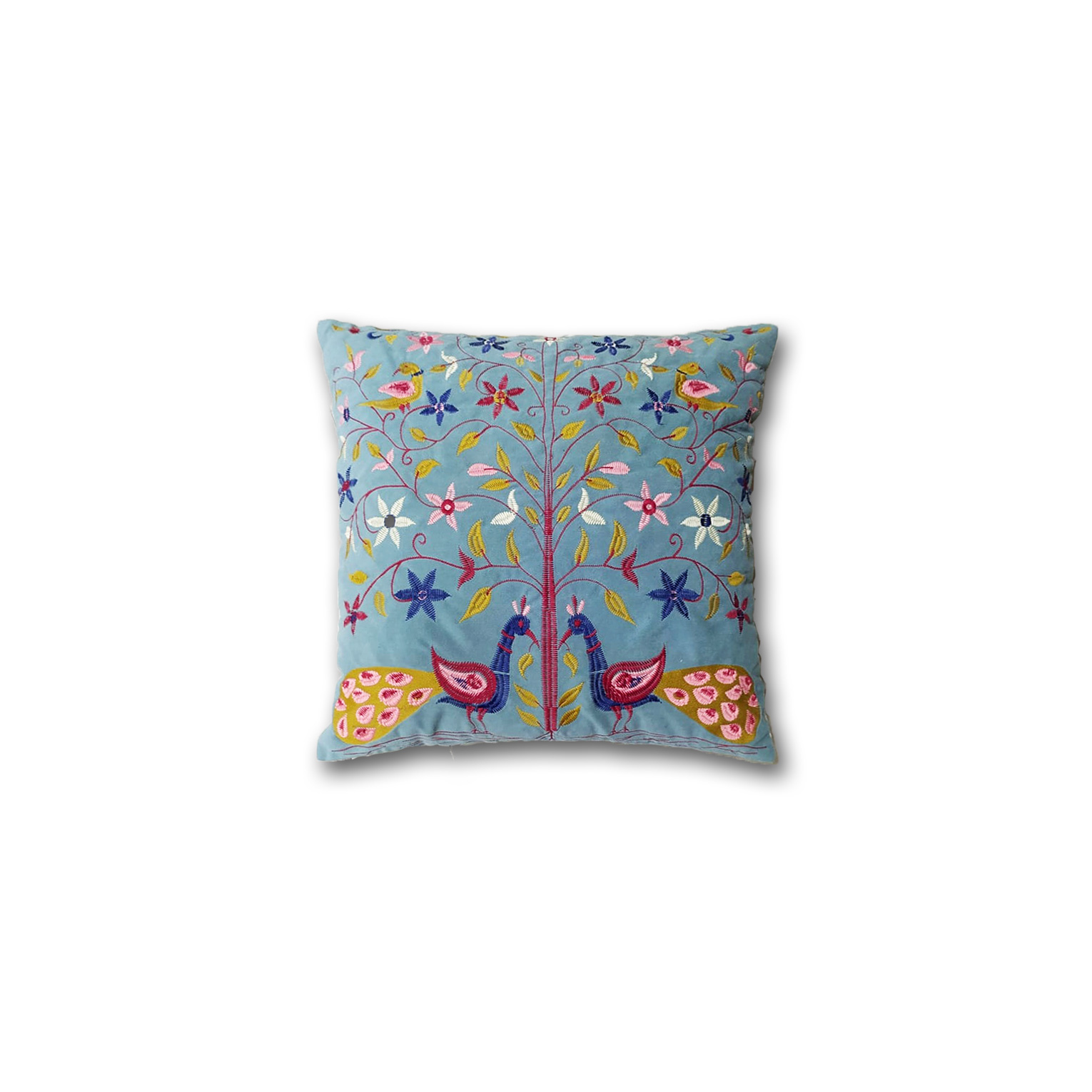 Kissen 'Dahil' blau-multicolor, H 50 cm, B 50 cm von fischer's lagerhaus