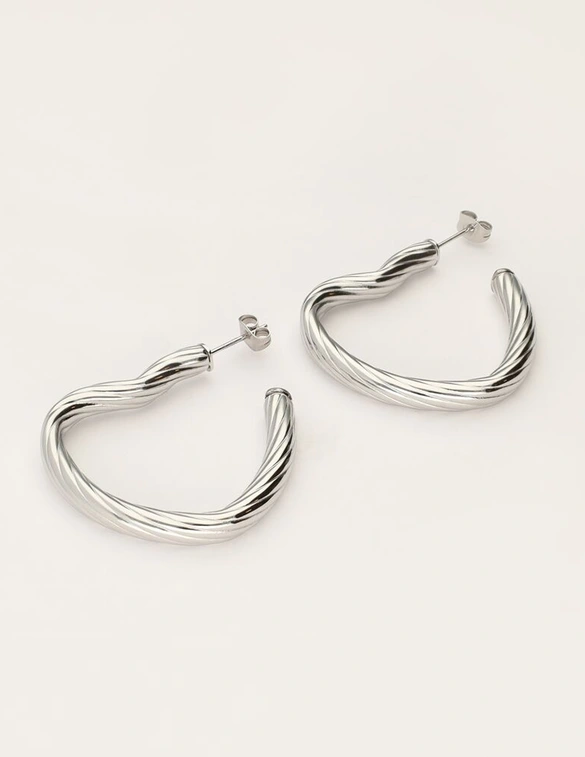 My Jewellery Vintage oorringen gerdaaid hart MJ11250