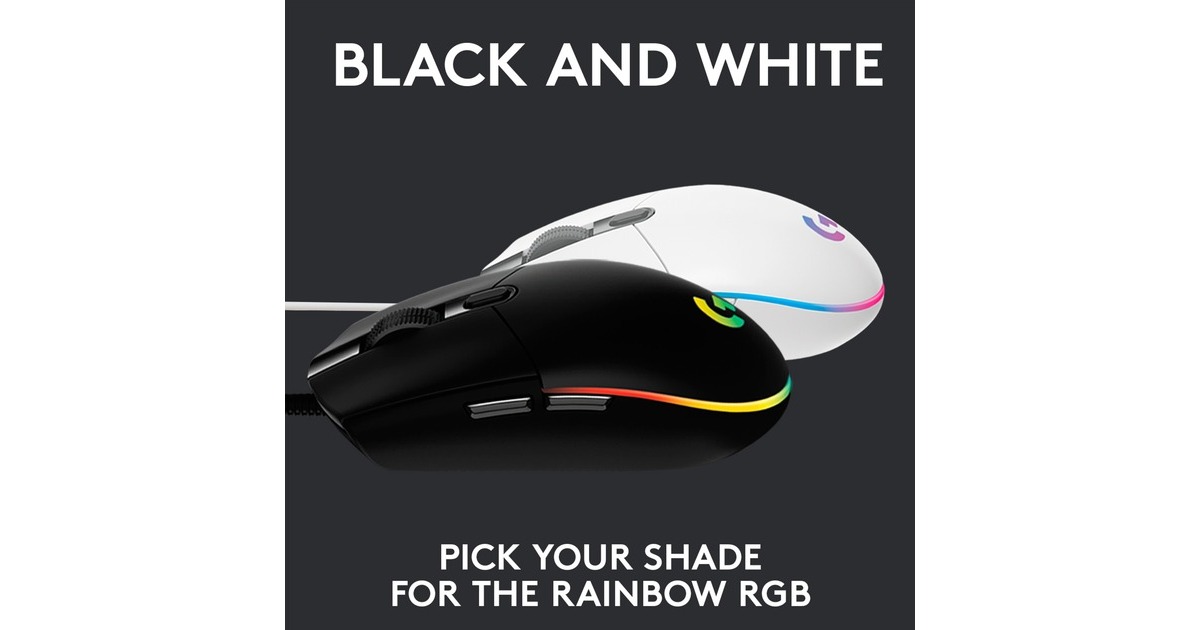 LogitechG203 LIGHTSYNC gaming muis  (Zwart, 200 - 8000 dpi, RGB leds)