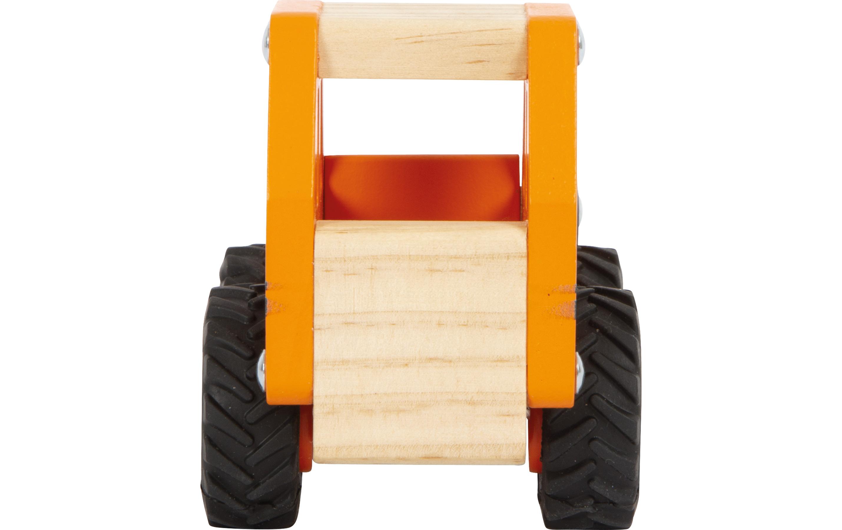Baustellenfahrzeug BaggerKompakter Spielzeug-LKW aus 100% FSC-zertifiziertem Holz