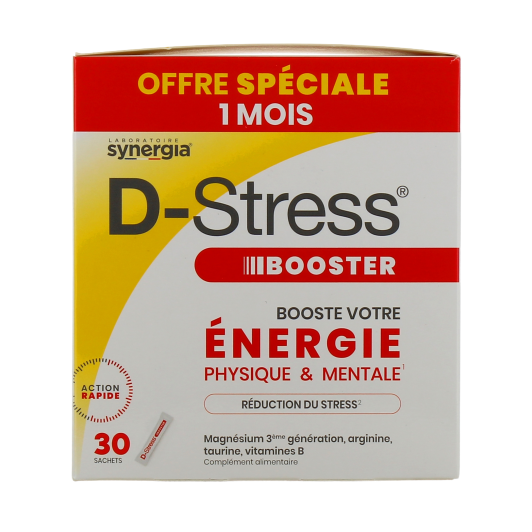 D-Stress Booster Synergia 20 ou 30 Sachets - Pharmacie des Drakkars