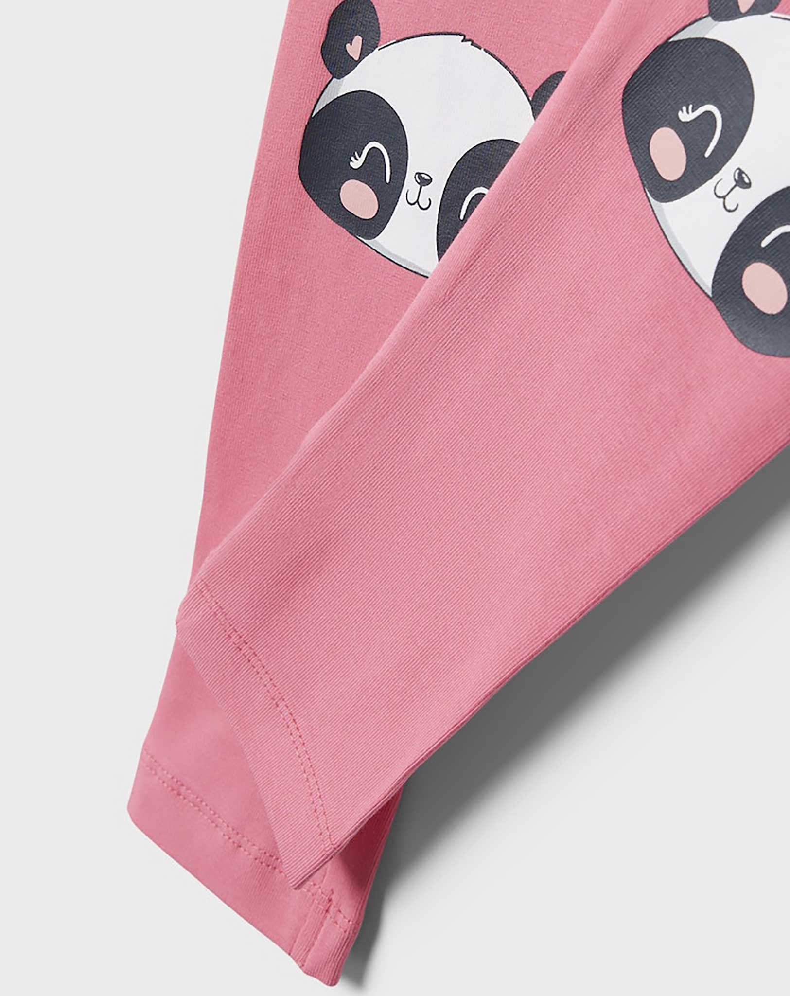 Leggings NMFVIVIAN PANDA in camellia rose