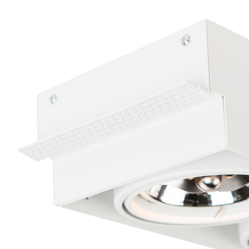 Inbouwspot wit draai- en kantelbaar AR111 Trimless 2-lichts - Oneon