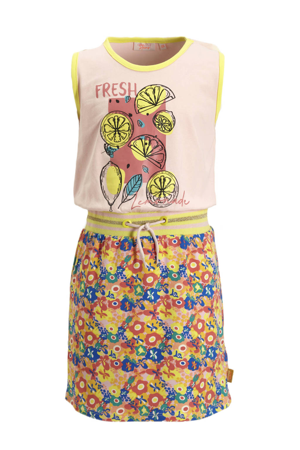 Orange Stars jurk Marietje met all over print lichtroze