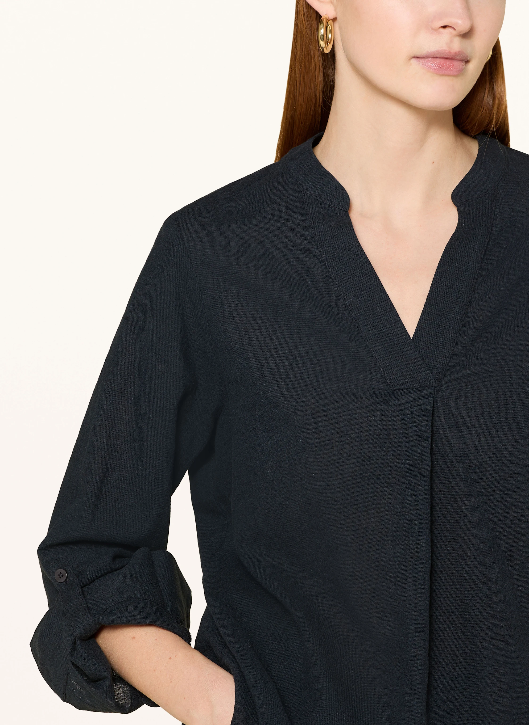 OPUS Blusenshirt FELENA mit Leinen