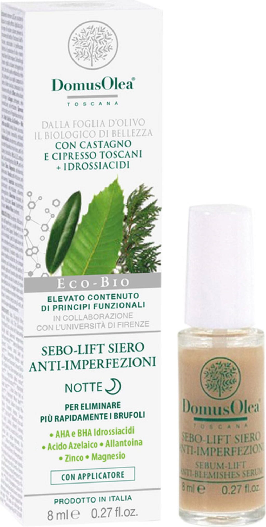 Domus Olea Toscana  Sebo-Lift Klärendes Gesichtsserum Nacht, 8 ml