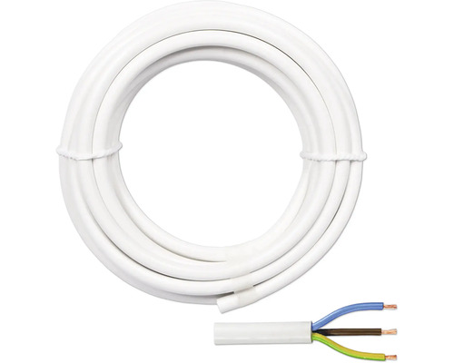 Slangkabel H05 VV-F 3G1 mm² 5 m wit