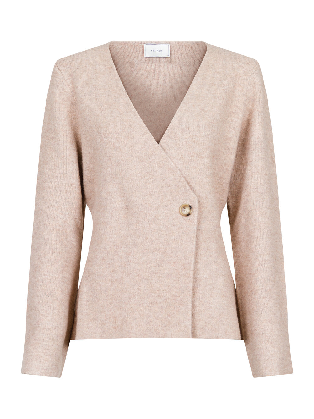 Neo Noir  Marie Louise strikket Cardigan - Sand Melange