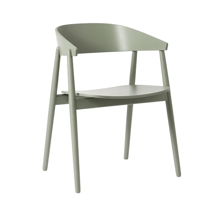 Andersen Furniture - AC2 Stuhl, Buche / grün RAL 7033 lackiert
