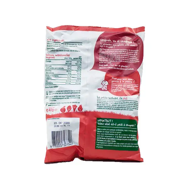 Biscoitos de Arroz com Maçã Good Goût Mini Orgânicos +10m 40g