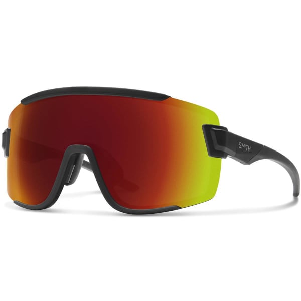 Lunette vélo SMITH WILDCAT MATTE BLACK CHROMAPOP RED MIRROR