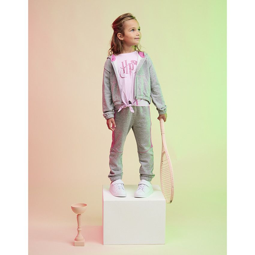 T-shirt manches longues avec nœud Harry Potter Warner pour fille - Rose