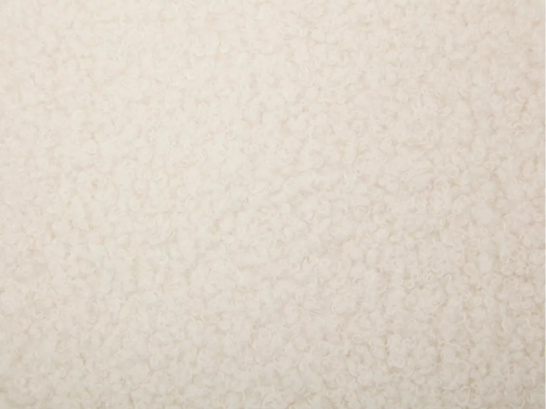 Fauteuil en tissu bouclette blanc SERINO