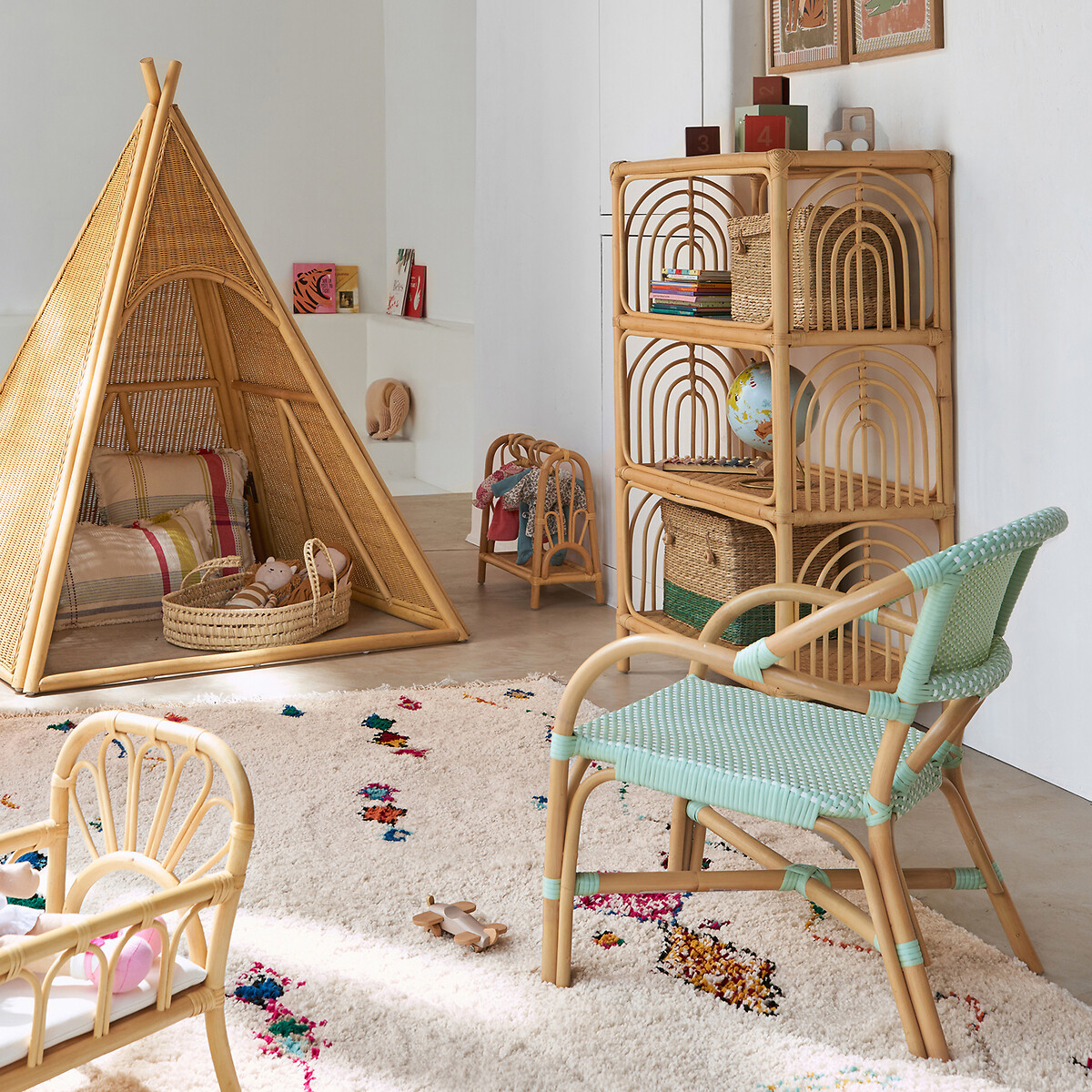 LA REDOUTE INTERIEURS<br>Cadeira alta, tecido, Musette