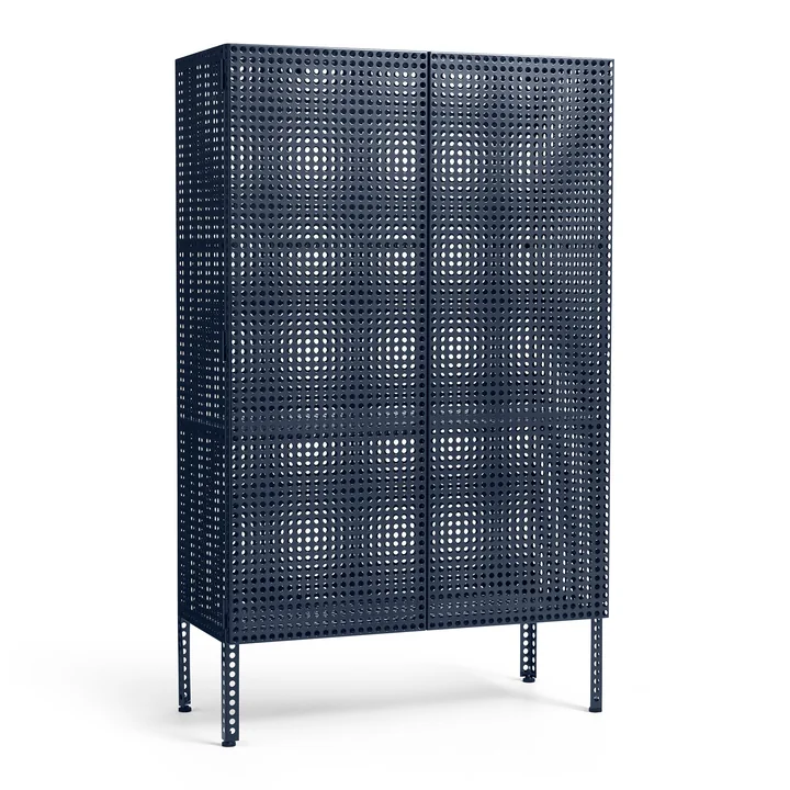 HAY - Perforated Cabinet L, steel blue