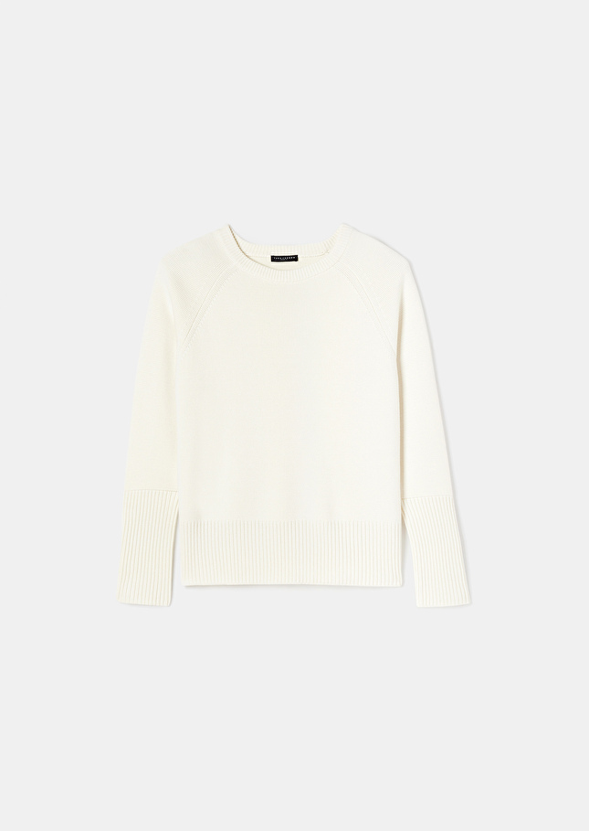 Pull Pierrickécru en laine et coton