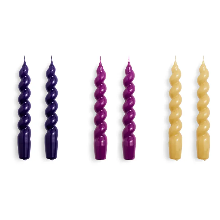 Hay Bougies Spiral - Set de 6 | Violet