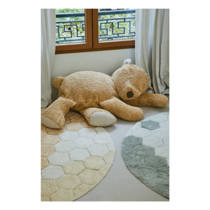 Lorena Canals Tapis rond Honeycomb | Golden sand