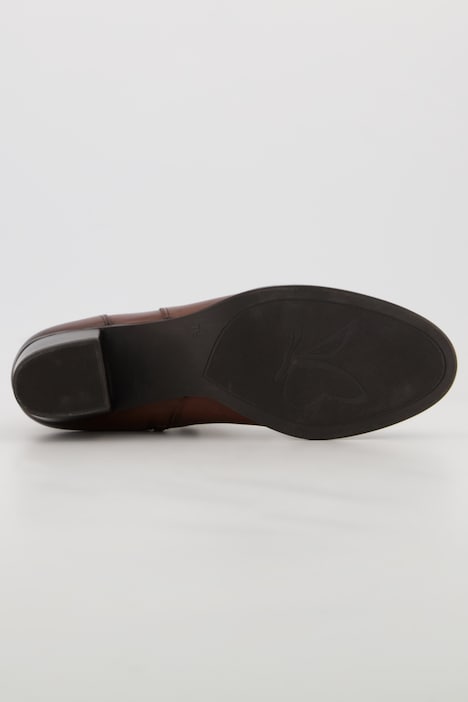 Caprice Leder-Stiefeletten, Zierkette, Zipper, Weite G