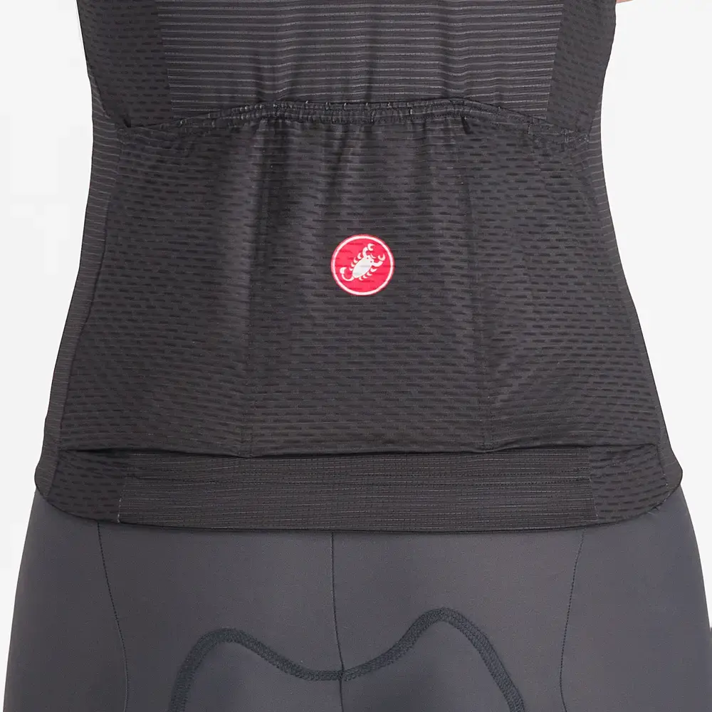 Castelli Elegante Fietsshirt Korte Mouwen Zwart/Grijs Dames