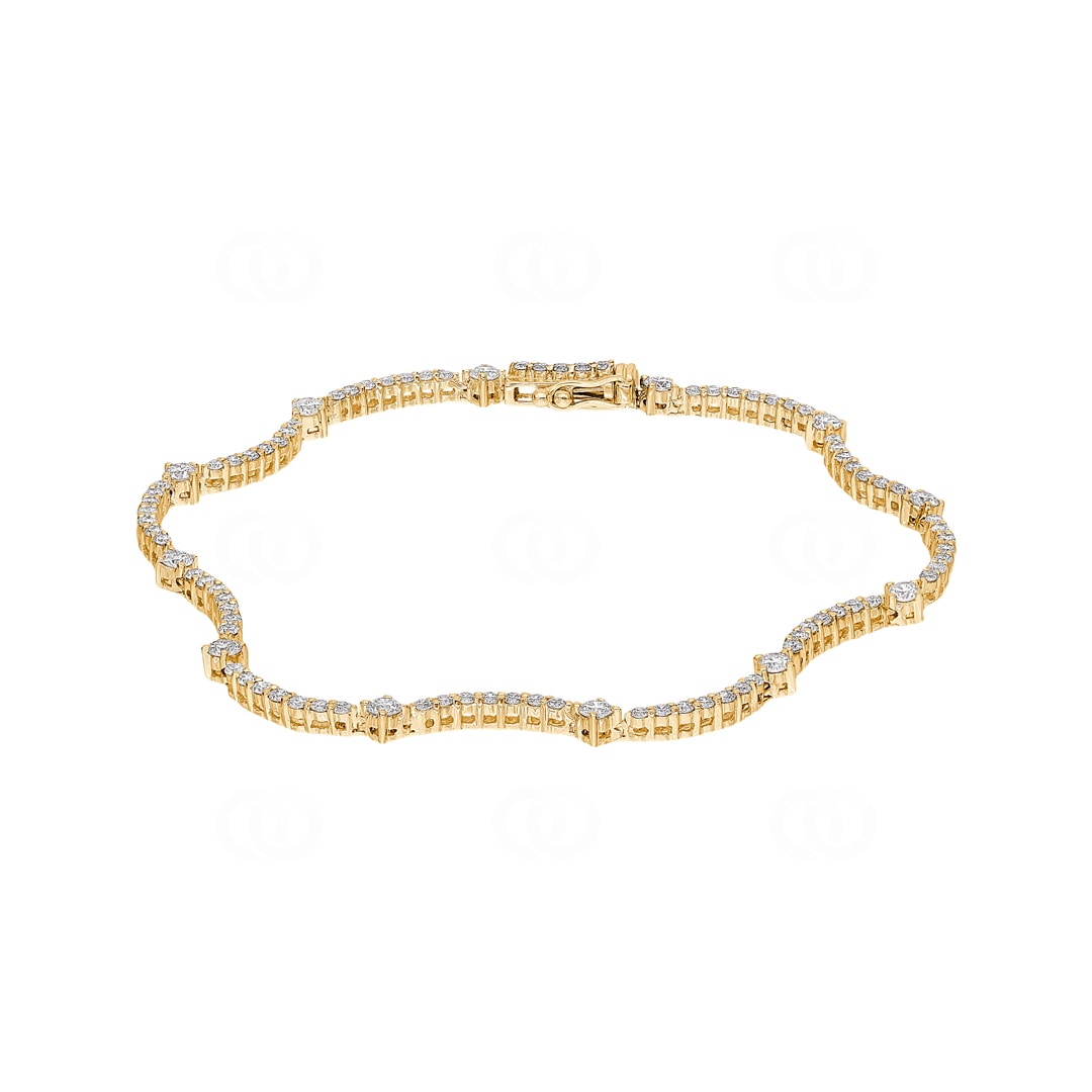 1.75 Karat Diamantarmband 750/18 K Gelbgold