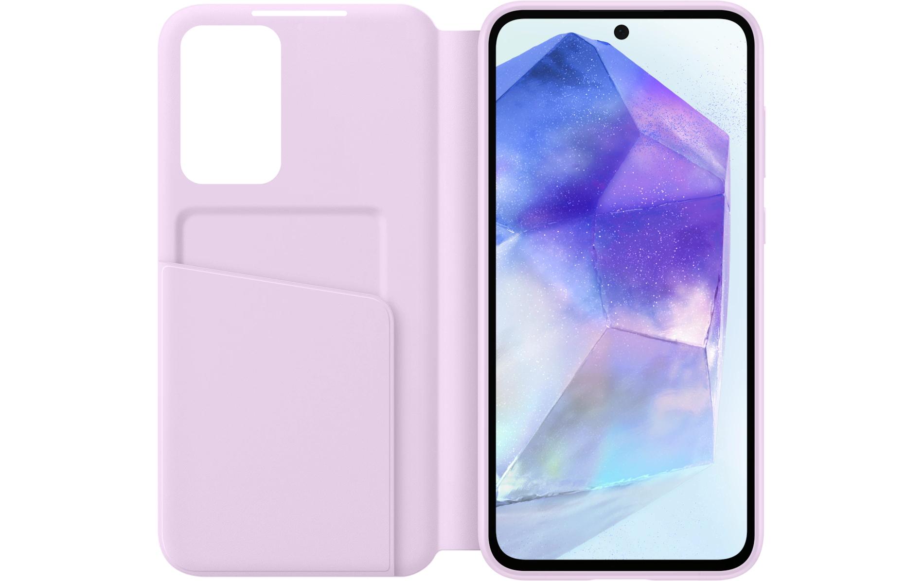 Book Cover Smart View Galaxy A55 5G LavenderSchutzhülle mit Sichtfenster für das Samsung Galaxy A55 5G