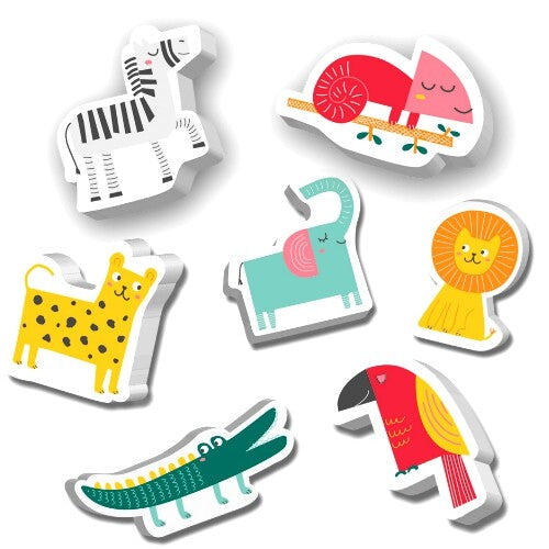 Ses creative badfiguren safari dieren - 14st
