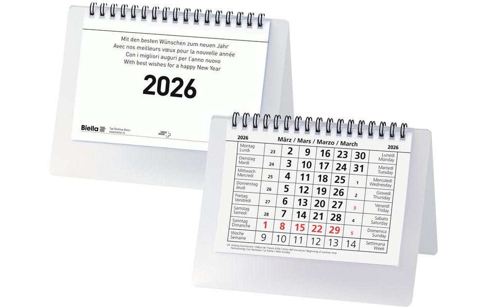 Pultkalender Monatsblock Desktop Basic 14.8 x 10.5 cmTischkalender 2026