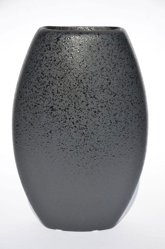 Vase STRUKTUR 24 cm schwarz matt