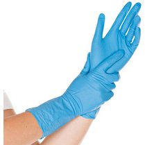 Gant de protection chimique Super High Risk, nitrile bleu - Boîte de 50 gants