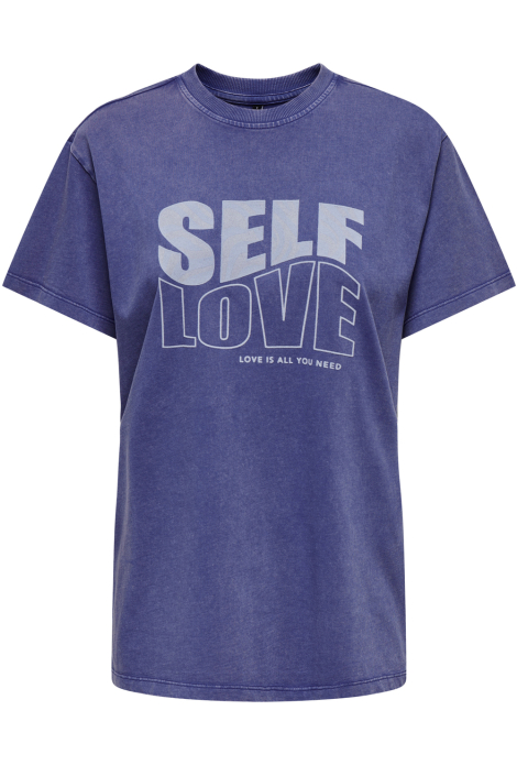 Only blauwe dames t-shirt