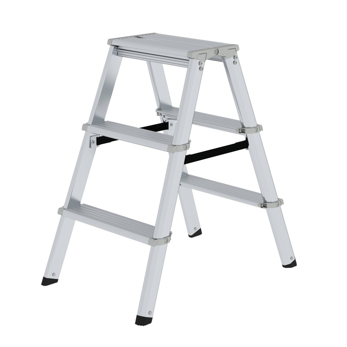 PROREGAL ML Trapladder, dubbelzijdig toegankelijk, 2 x 3 treden