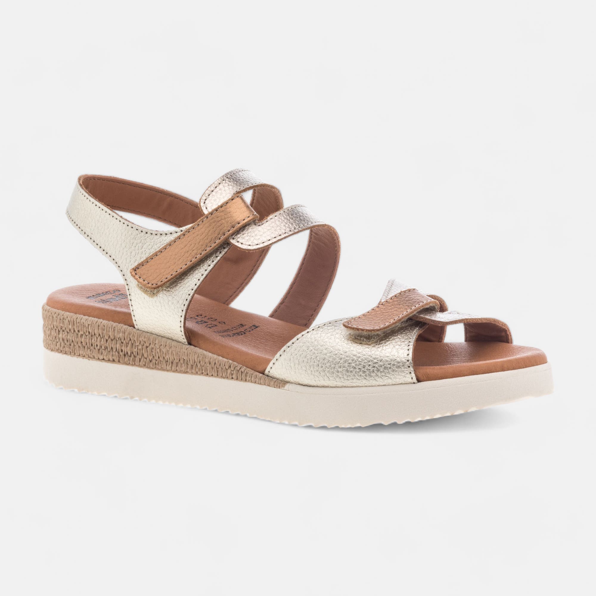Sandales Femme en cuir bronze