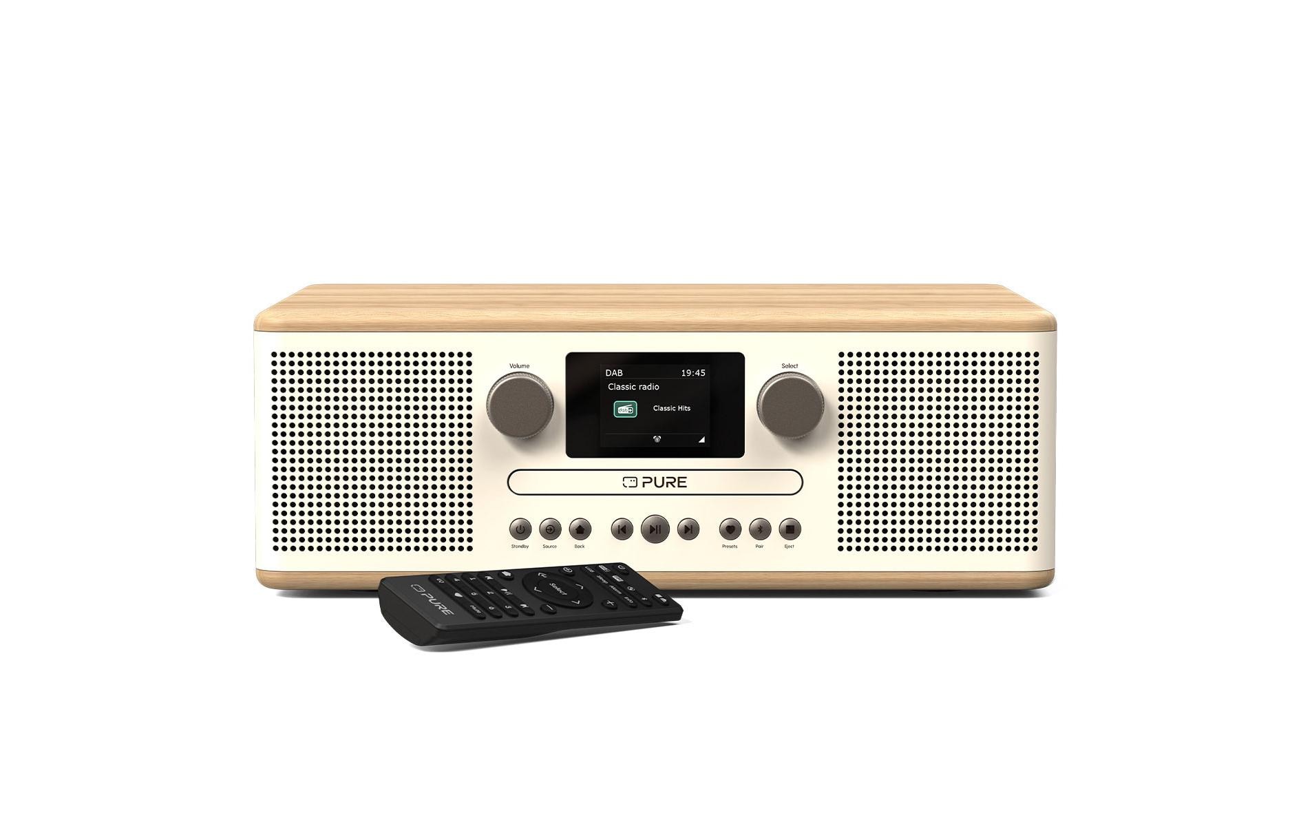 DAB+ Radio Classic C-D6 Eiche/Weiss<br>DAB+ Radio mit CD-Player