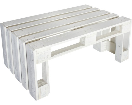 Pallettafel sparrenhout 124x80x52 cm crème