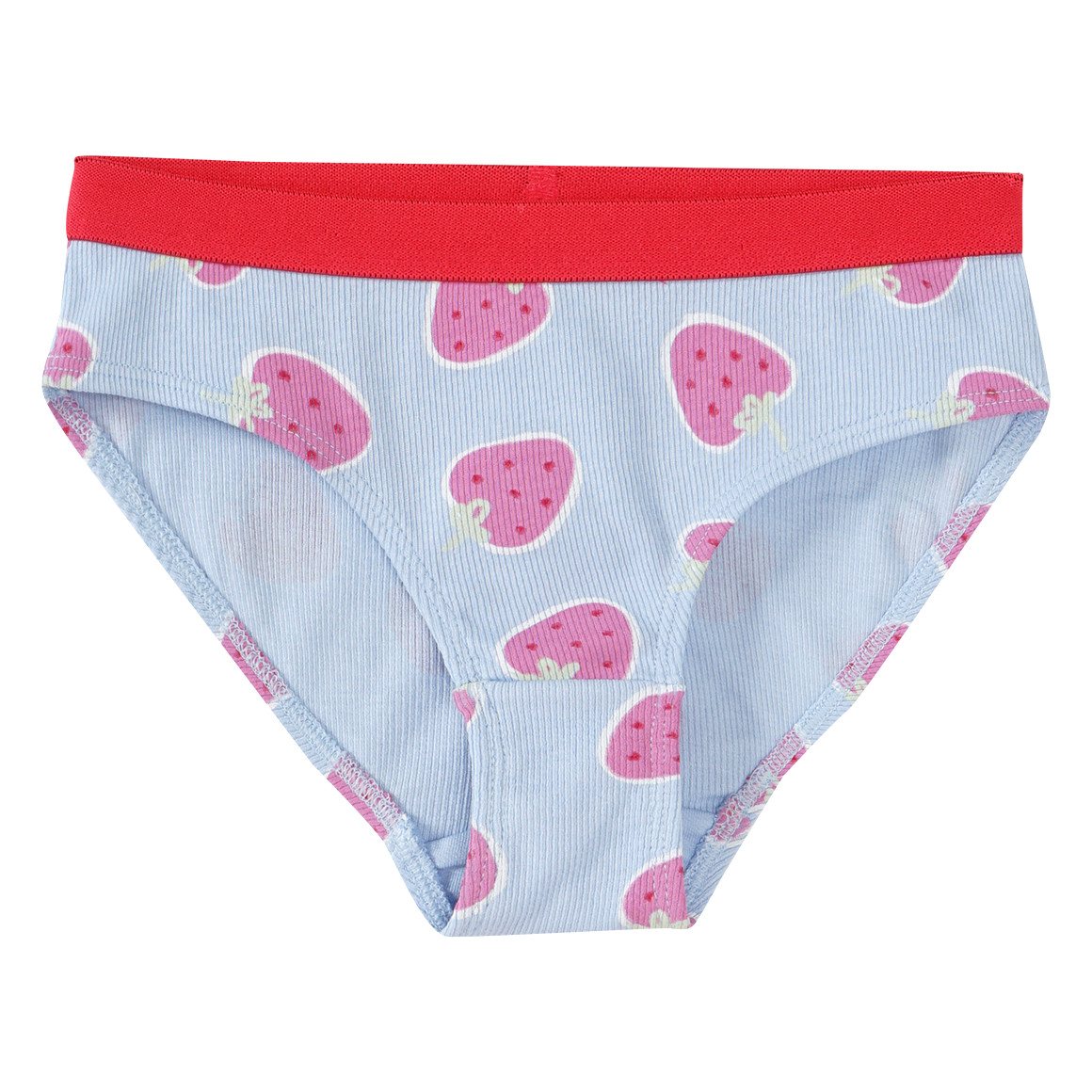 Famy 3 Mädchen Slips mit Rippstruktur hellblau / hellgelb / rosa