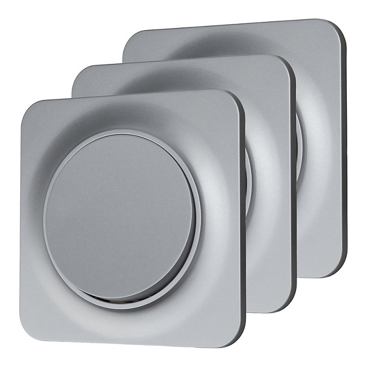 Interrupteur Jacobsen Espen aluminium composable, lot de 3