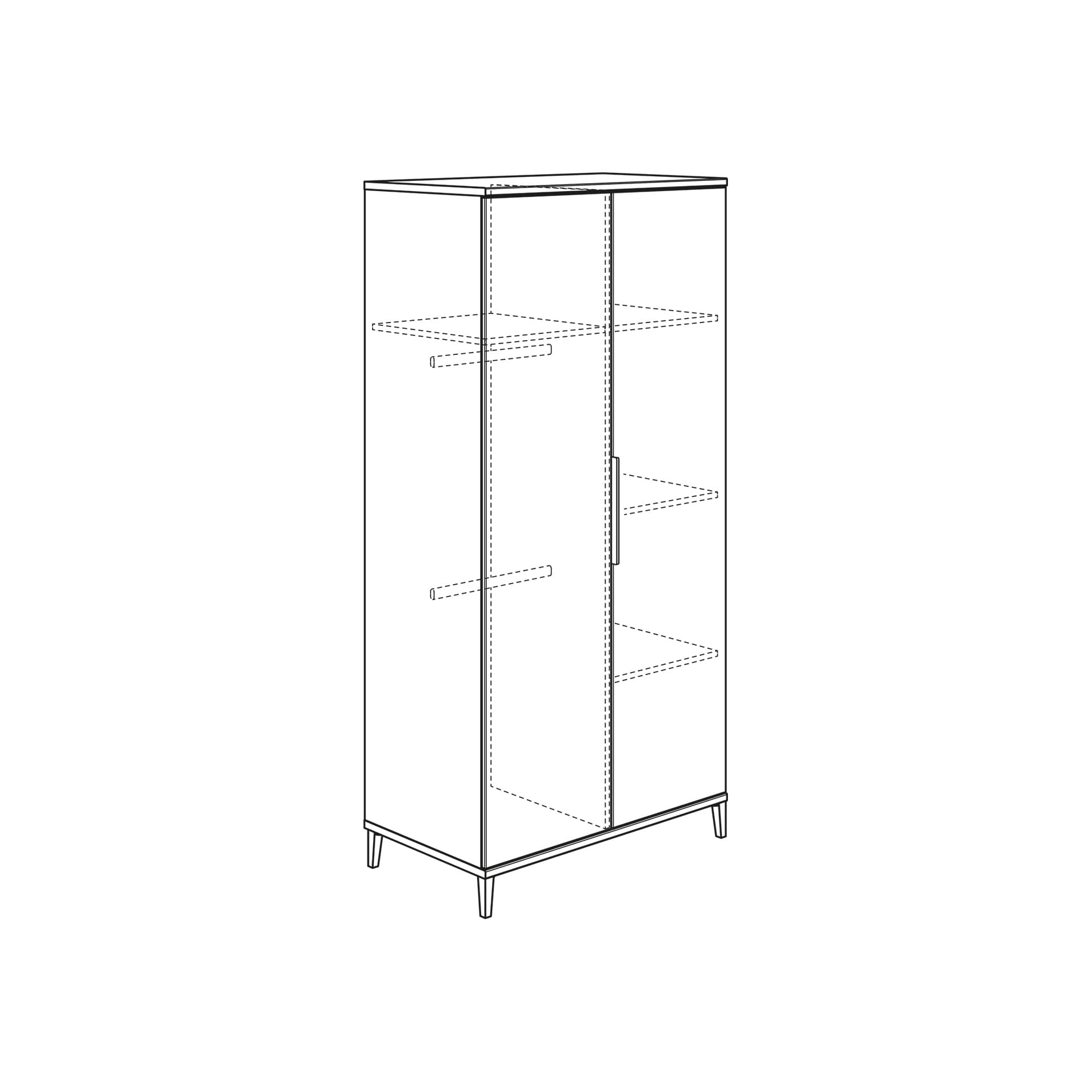PAIDI Kinder-Drehtürenschrank ARI 95 x 195 cm beige