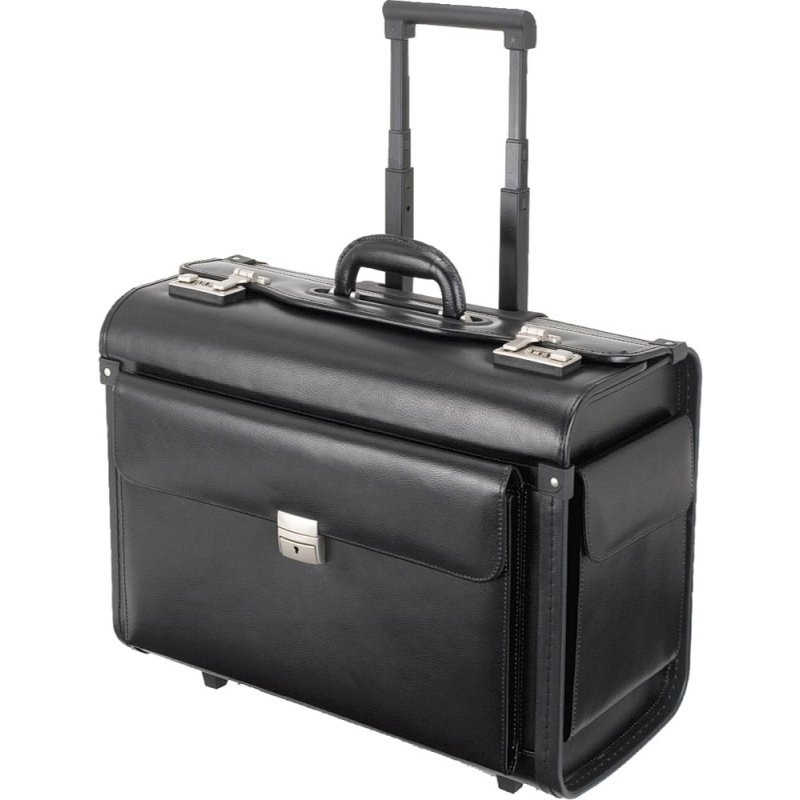 Valise pour pilotes SILVANA, simili cuir, noir